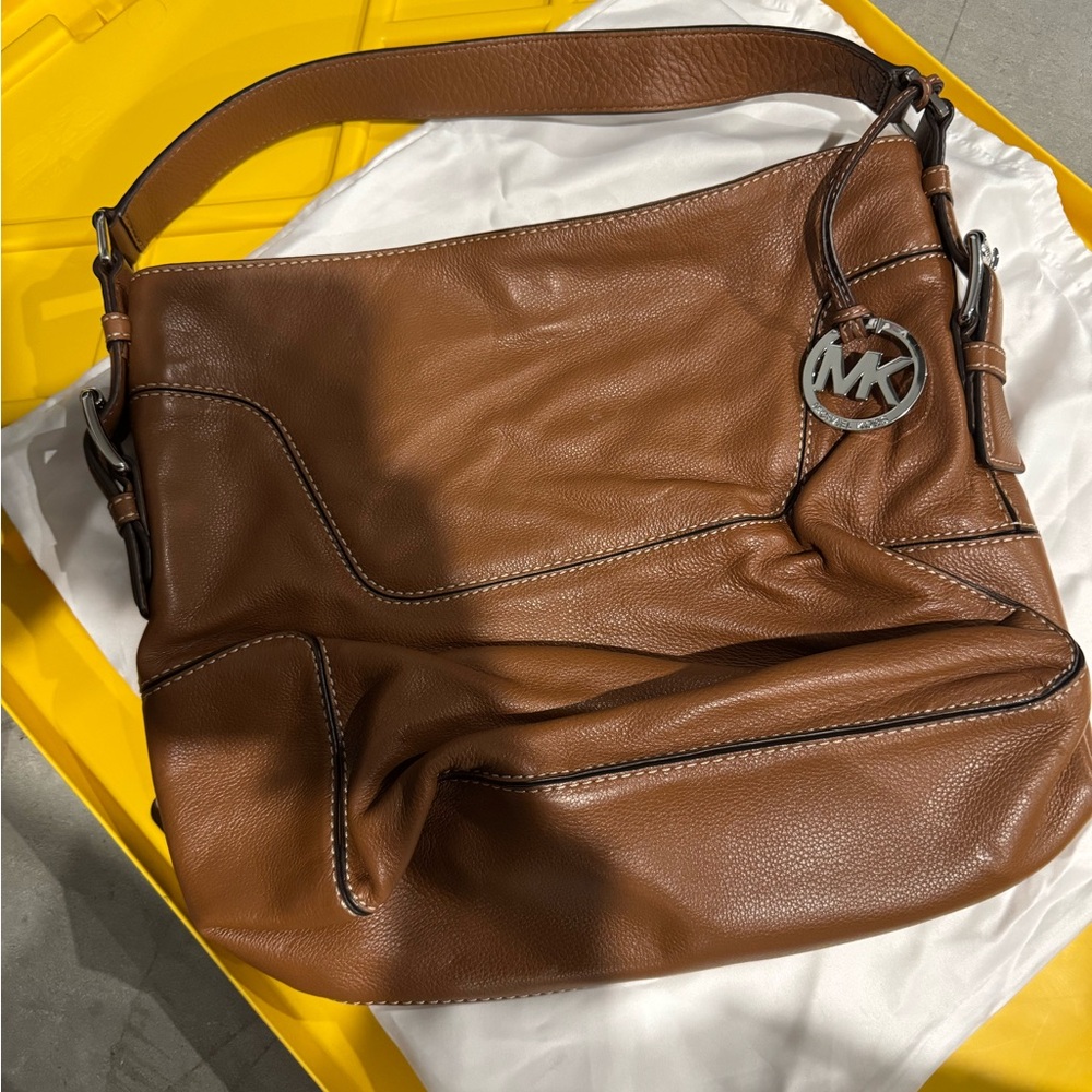 Michael Kors Tan Leather Shoulder Bag